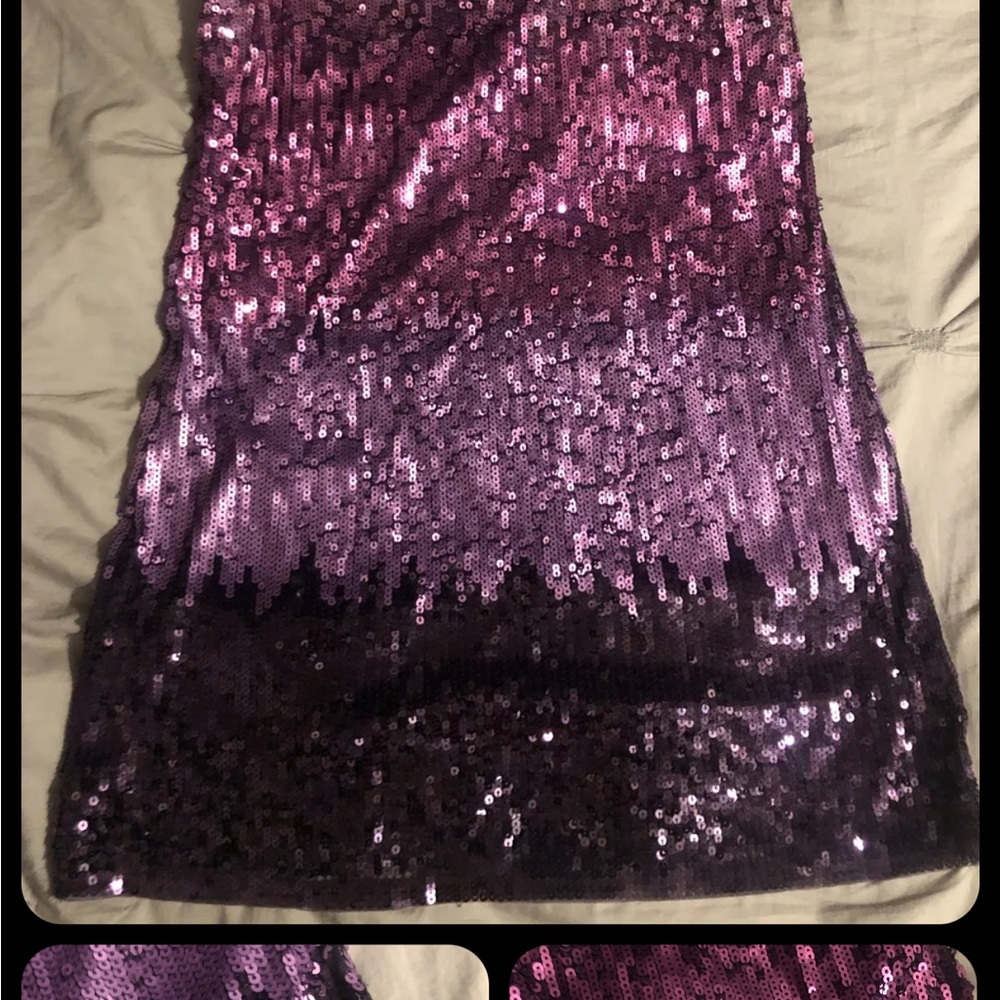 Express sequin purple dress. Size medium. - Picture 2 of 2